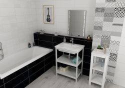 BLANCO Negro brillo 20x60