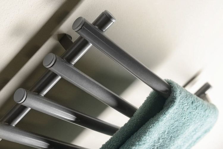 Elektryczna suszarka na ręczniki, 570x465 mm, 72 W, szary metalik (RAL9007)