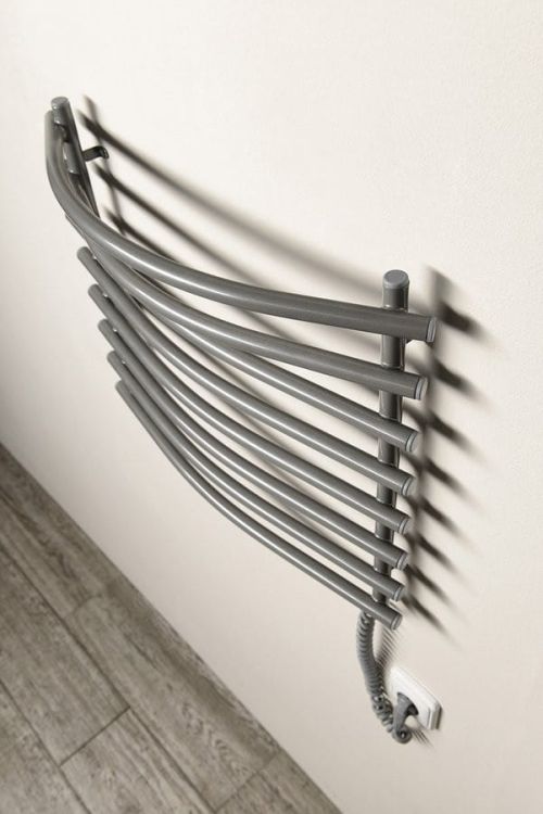 Elektryczna suszarka na ręczniki, 570x465 mm, 72 W, szary metalik (RAL9007)