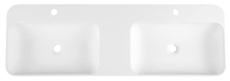 NIAGARA podwójna umywalka 1200x140x400mm,, biała matowa