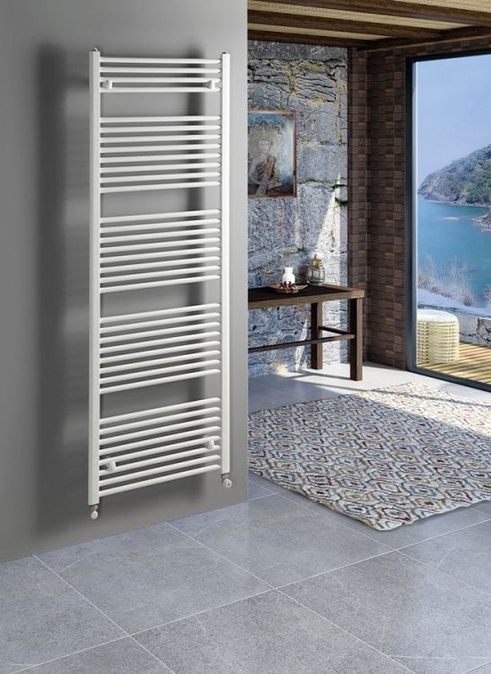 DIRECT Grzejnik łazienkowy płaski, 600x1868 mm, 1022 W, biały