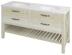 WESTERN szafka umywalkowa 145,5x86x48,5cm, starobiała