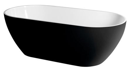 Przejdź do produktu REDUTA wanna wolnostojąca 171x81x46cm, kompozyt, czarny/biały