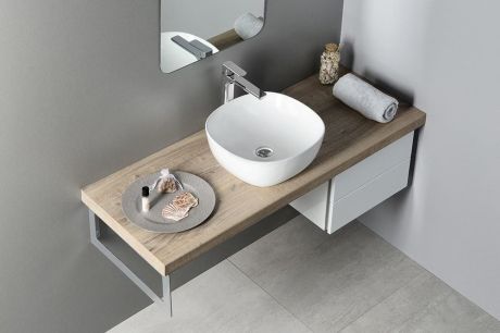 Przejdź do produktu MORO umywalka ceramiczna nablatowa 41x41 cm, biała