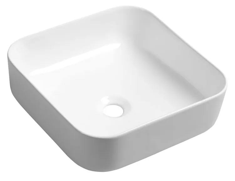 PRATA umywalka ceramiczna nablatowa 39,5x14,5x39,5 cm
