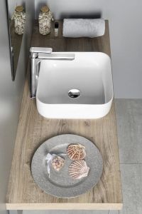 PRATA umywalka ceramiczna nablatowa 39,5x14,5x39,5 cm