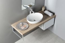 OFELIE umywalka ceramiczna nablatowa 52x13x40 cm