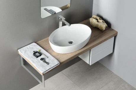 Przejdź do produktu PERA umywalka ceramiczna nablatowa, 62,5x42cm, biały