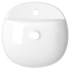 LUGANO umywalka ceramiczna nablatowa, średnica 41x11,5 cm