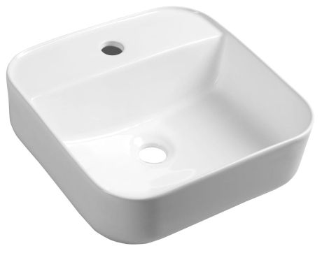 Przejdź do produktu MOLVENO umywalka ceramiczna nablatowa, 39,5x39,5cm, biały