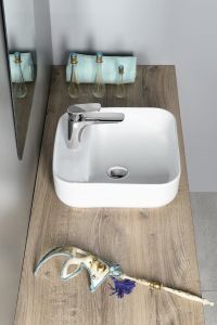MOLVENO umywalka ceramiczna nablatowa 39,5x14x39,5 cm