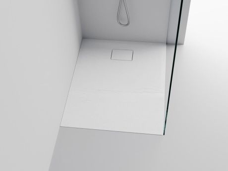 Przejdź do produktu ACORA brodzik kompozytowy, prostokąt 100x80x2,9cm, biały, dekor kamień