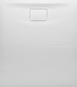 ACORA brodzik kompozytowy, prostokąt 120x90x3,5cm, biały, dekor kamień