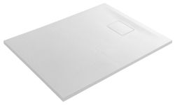 ACORA brodzik kompozytowy, prostokąt 120x90x3,5cm, biały, dekor kamień