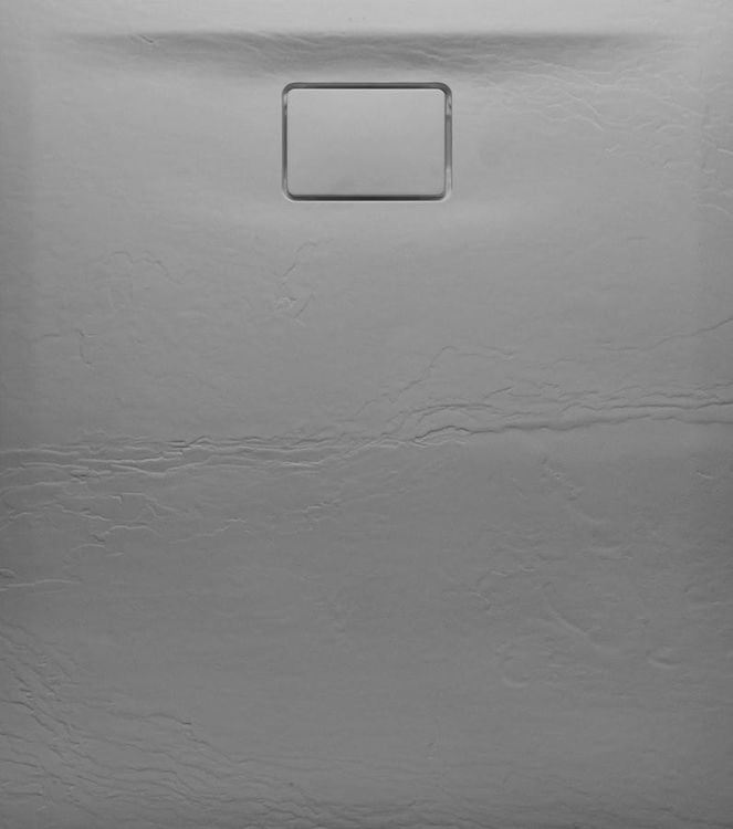 ACORA brodzik kompozytowy, prostokąt 120x90x3,5cm, szary, dekor kamień