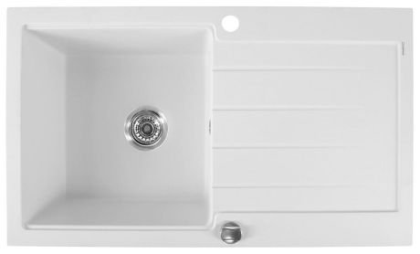 Przejdź do produktu Zlewozmywak granitowy z ociekaczem 86x50cm, biały