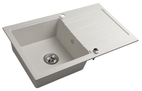 Przejdź do produktu Zlewozmywak granitowy z ociekaczem 86x50cm, beżowy