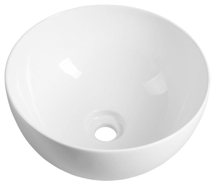 ETELA umywalka średnica 40 cm x 20 cm, z korkiem ceramicznym