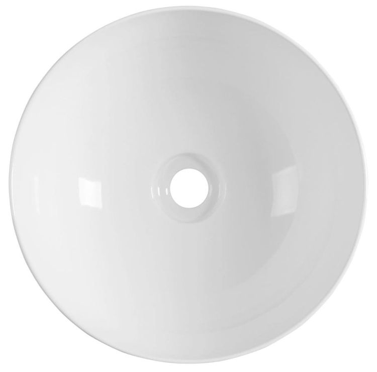 ETELA umywalka średnica 40 cm x 20 cm, z korkiem ceramicznym