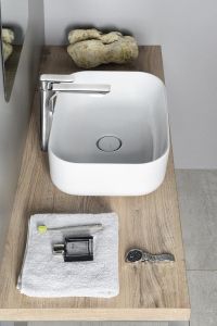 ETELA umywalka 50x37 cm, z korkiem ceramicznym