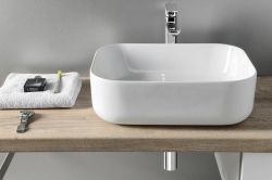 ETELA umywalka 50x37 cm, z korkiem ceramicznym