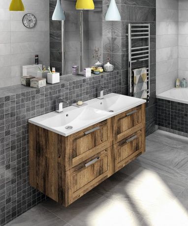 Przejdź do produktu AMIA Szafka umywalkowa 119x60x45cm, dąb Collingwood