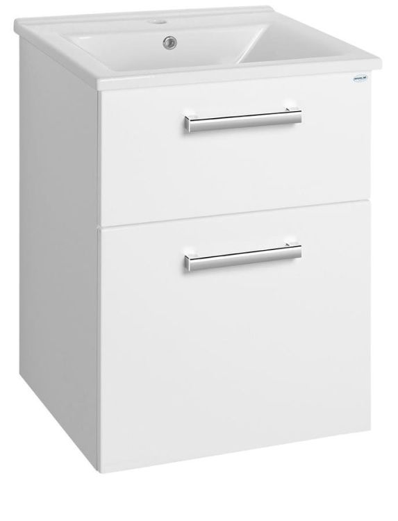 VEGA szafka umywalkowa 50cm, 2 szuflady, biała