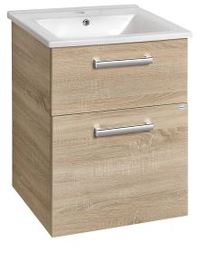 VEGA szafka umywalkowa 50cm, 2 szuflady, dąb platin