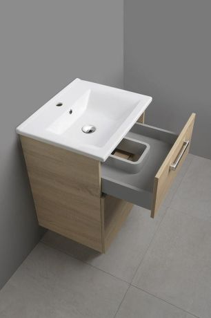 Przejdź do produktu VEGA szafka umywalkowa 51,5x72,6x43,6cm, 2 szuflady, dąb platin