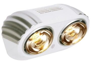 Ścienny promiennik Infra, 550 W, biało-srebrny