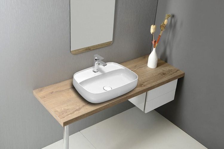 AVENTIN umywalka 60x45 cm, z korkiem ceramicznym