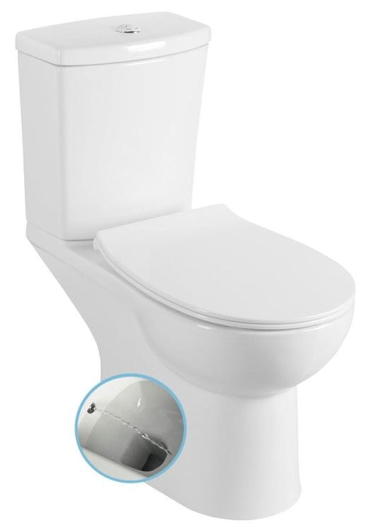 KAIRO WC kompakt z prysznicem bidetowym, tylny odpływ, mechanizm spłukujący