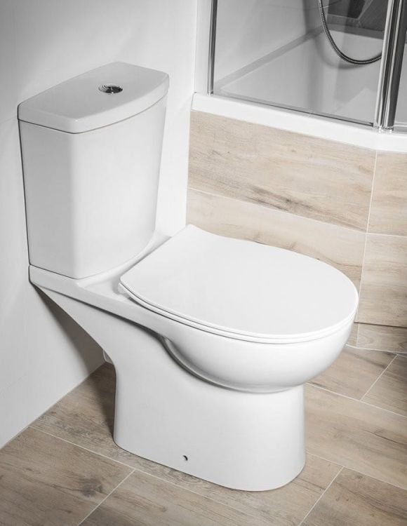 KAIRO WC kompakt z prysznicem bidetowym, tylny odpływ, mechanizm spłukujący