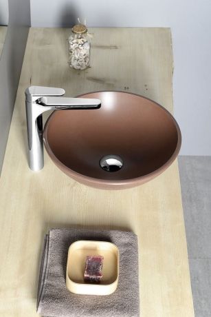 Przejdź do produktu FORMIGO umywalka betonowa, średnica 41 cm, ceglana