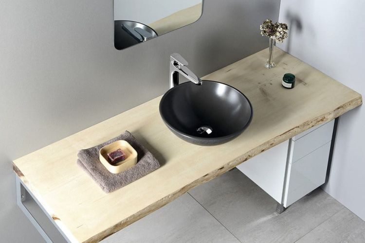 FORMIGO umywalka betonowa, średnica 41 cm, antracyt