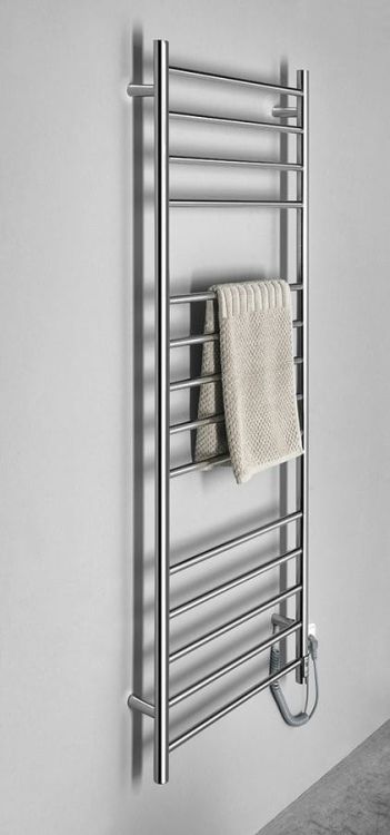 REDONDO elektr. suszarka na ręczn. z wył. czasowym, okrągłe profile, 600x1500mm, 13W, st. nierdz.