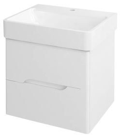 MEDIENA szafka umywalkowa 57x50,7x48,5cm, kolor biały matowy/biały matowy