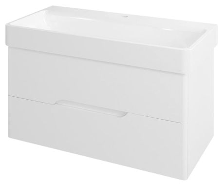 Przejdź do produktu MEDIENA szafka umywalkowa 96x51x48,5cm, biały mat/biały mat