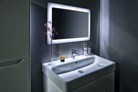 Przejdź do produktu MEDIENA szafka umywalkowa 96x51x48,5cm, biały mat/biały mat