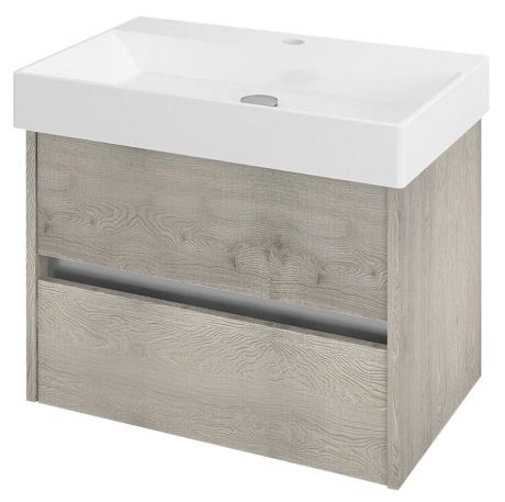 Przejdź do produktu NIRONA szafka umywalkowa 67x51,5x43cm, dąb Mocca