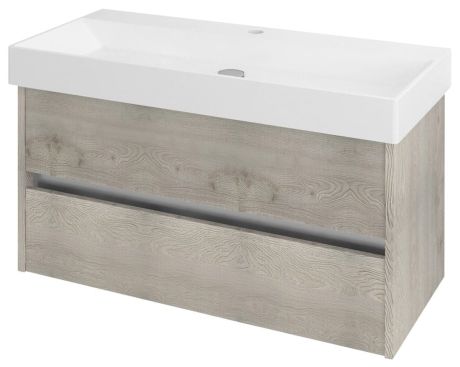 Przejdź do produktu NIRONA szafka umywalkowa 95x51,5x43cm, dąb Mocca