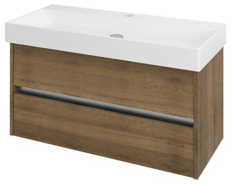 Przejdź do produktu NIRONA szafka umywalkowa 95x51,5x43cm, dąb Sherwood