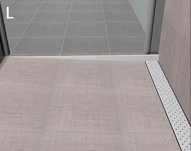 Listwa ze stali nierdzewnej nachylona w lewo, wysokość 10 mm, długość 1500 mm