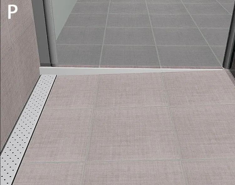 Listwa ze stali nierdzewnej nachylona w prawo, wysokość 10 mm, długość 1500 mm