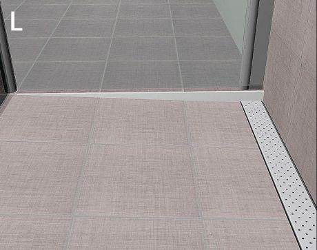 Przejdź do produktu Listwa spadkowa lewa, wysokość 12 mm, długość 1500 mm, stal nierdzewna mat