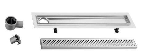 Przejdź do produktu FLOW 67 nierdzewny odpływ liniowy z rusztem 670x150x82 mm