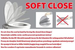 BENE deska WC Soft Close, biala/chrom