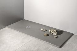 MITIA brodzik prysznicowy kompozytowy, prostokąt, 140x90x3 cm, szary