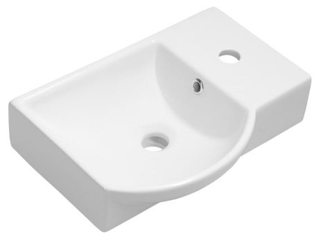 Przejdź do produktu LITOS umywalka ceramiczna 45x32cm, bateria z prawej strony, biała