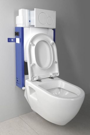 Przejdź do produktu Zestaw WC miska WC Nera ze spłuczką podtynkową i przyciskiem Geberit, zabudowa ciężka